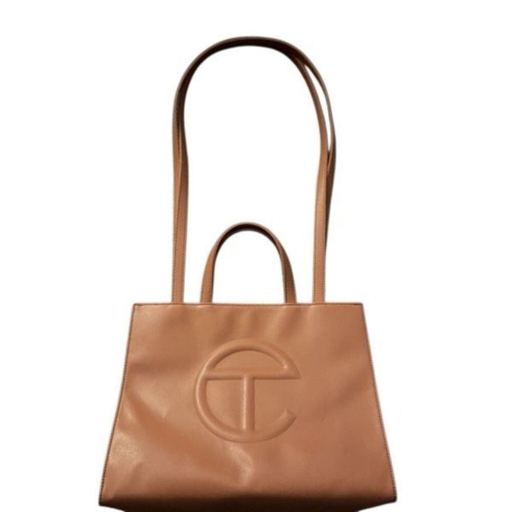 Telfar Large Tan Leather Shopping Bag